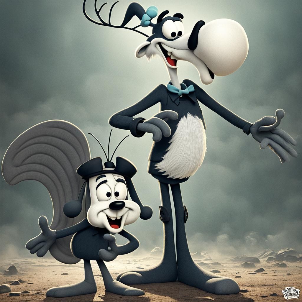 Rocky and Bullwinkle Cartoon Characters