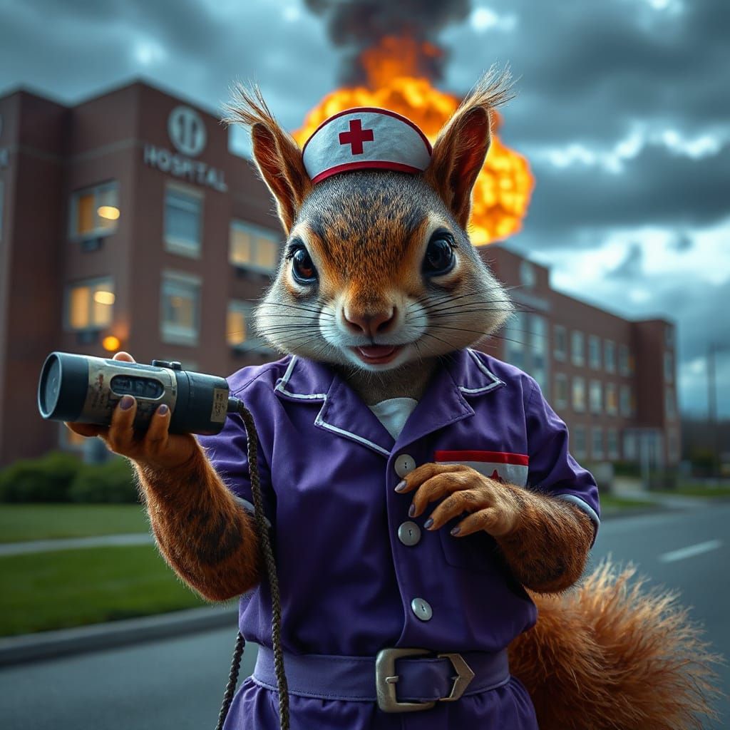 Joker Squirrel Detonates Hospital Explosion