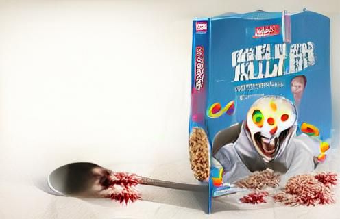Menacing Cereal Bowl Animated Still Life