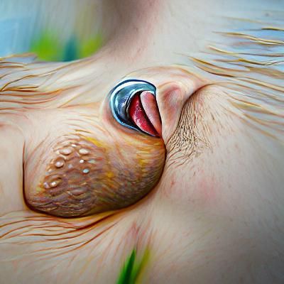 Hyperrealistic Nipple Close-Up