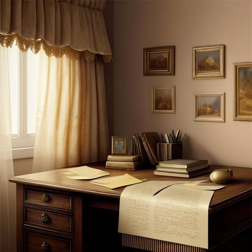 Romantic Love Letters in Golden Hour Light