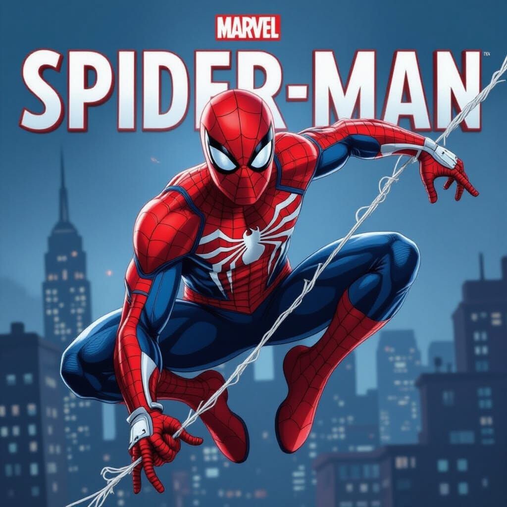 Spiderman in Dynamic Action Pose