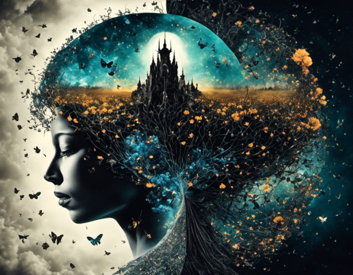 Double Exposure Collage: Night Turns to Day