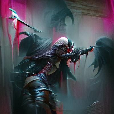 Sinister Assassin in Dark Fantasy Style