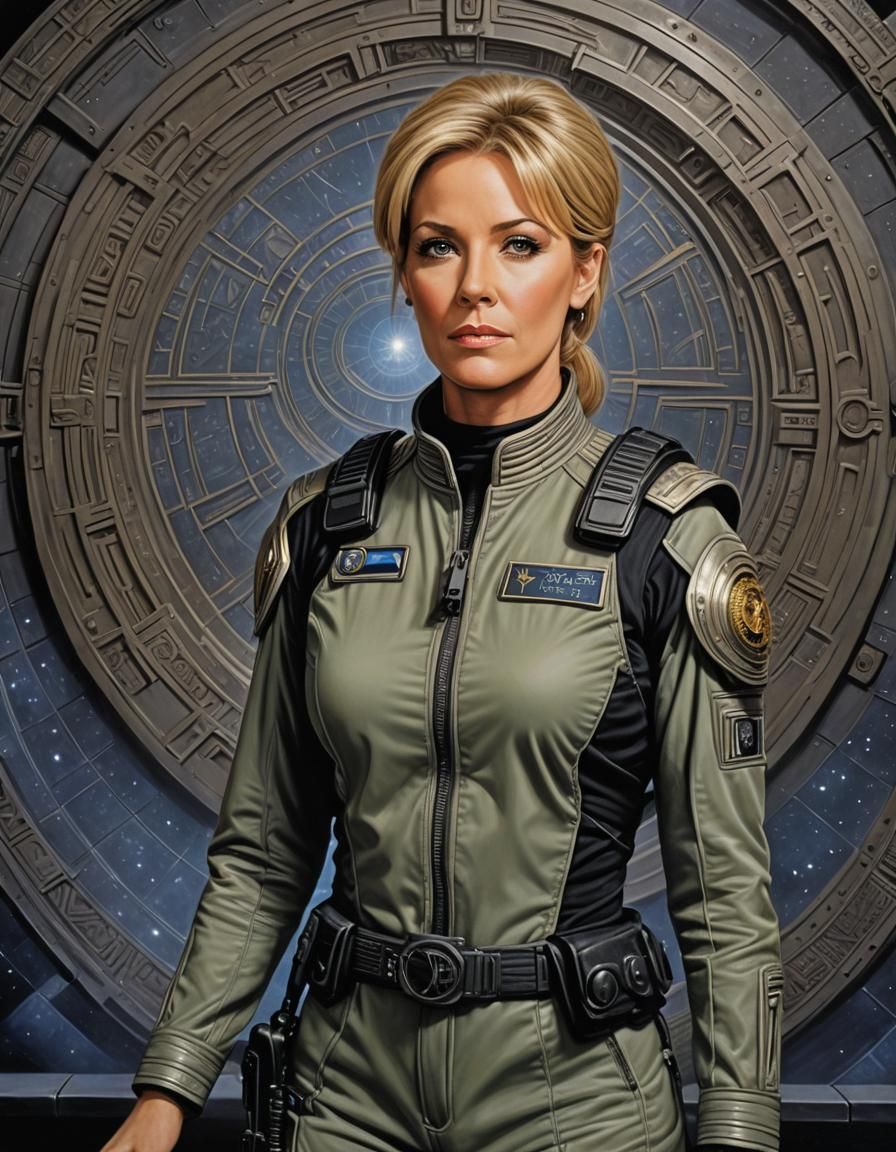 Hyperrealistic Portrait of Samantha Carter from Stargate SG1