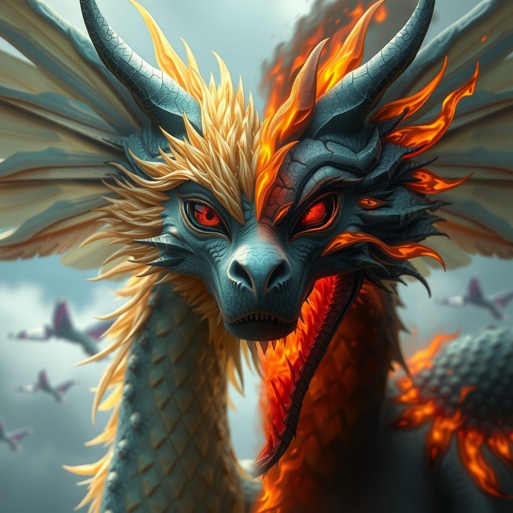 Harmonious Mythical Creature in Digital Art Style