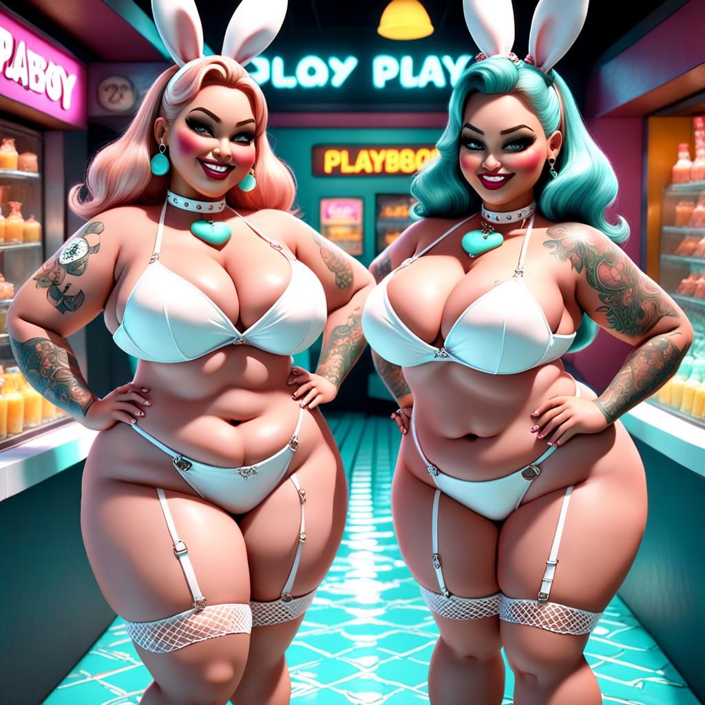 bbw twins playboy bunny