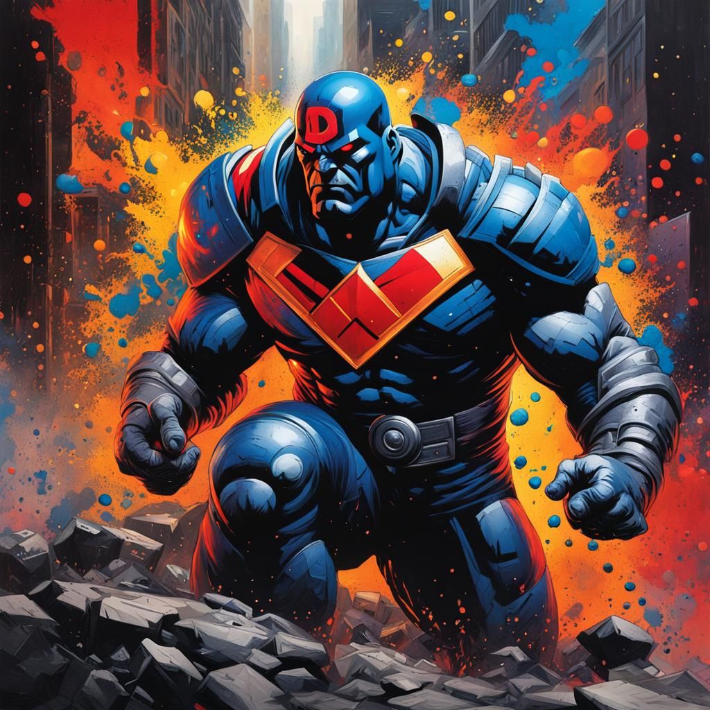 Darkseid Graffiti Art: DC Comics Villain