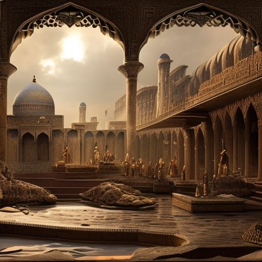 Epic Persian Empire Digital Matte Painting