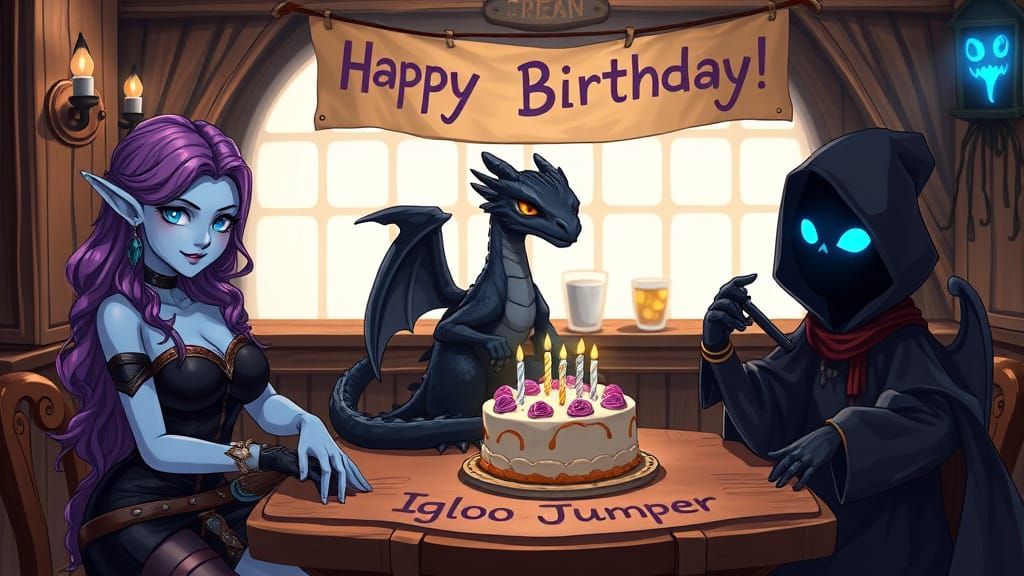 Glamorous Birthday Celebration in a Tavern