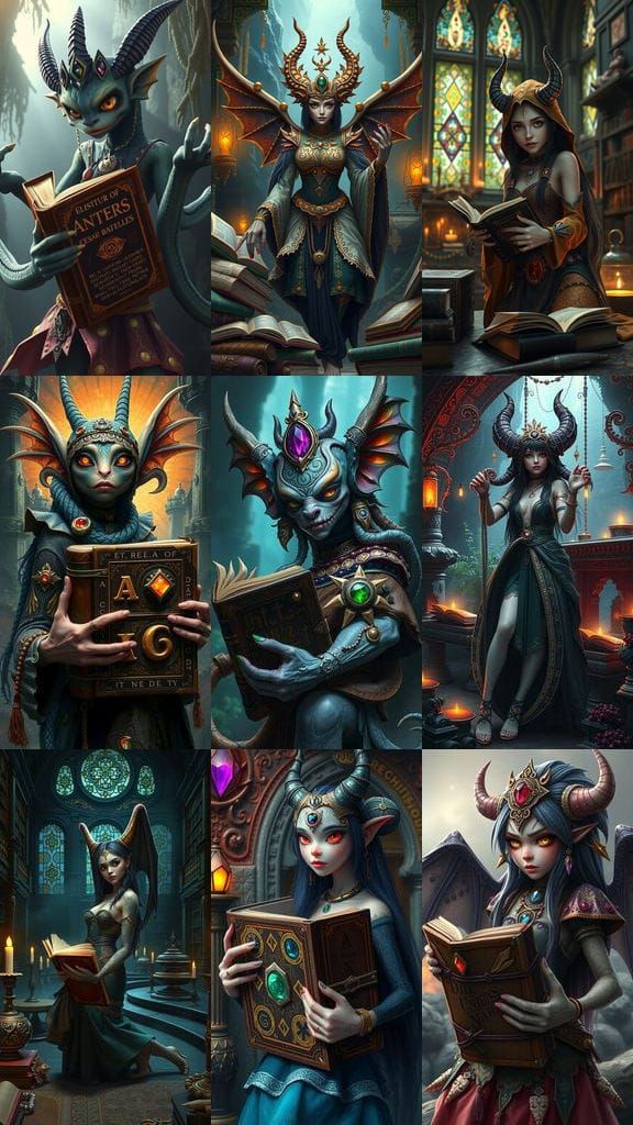 Fantasy Encyclopaedia Item in Detailed Matte Painting Style