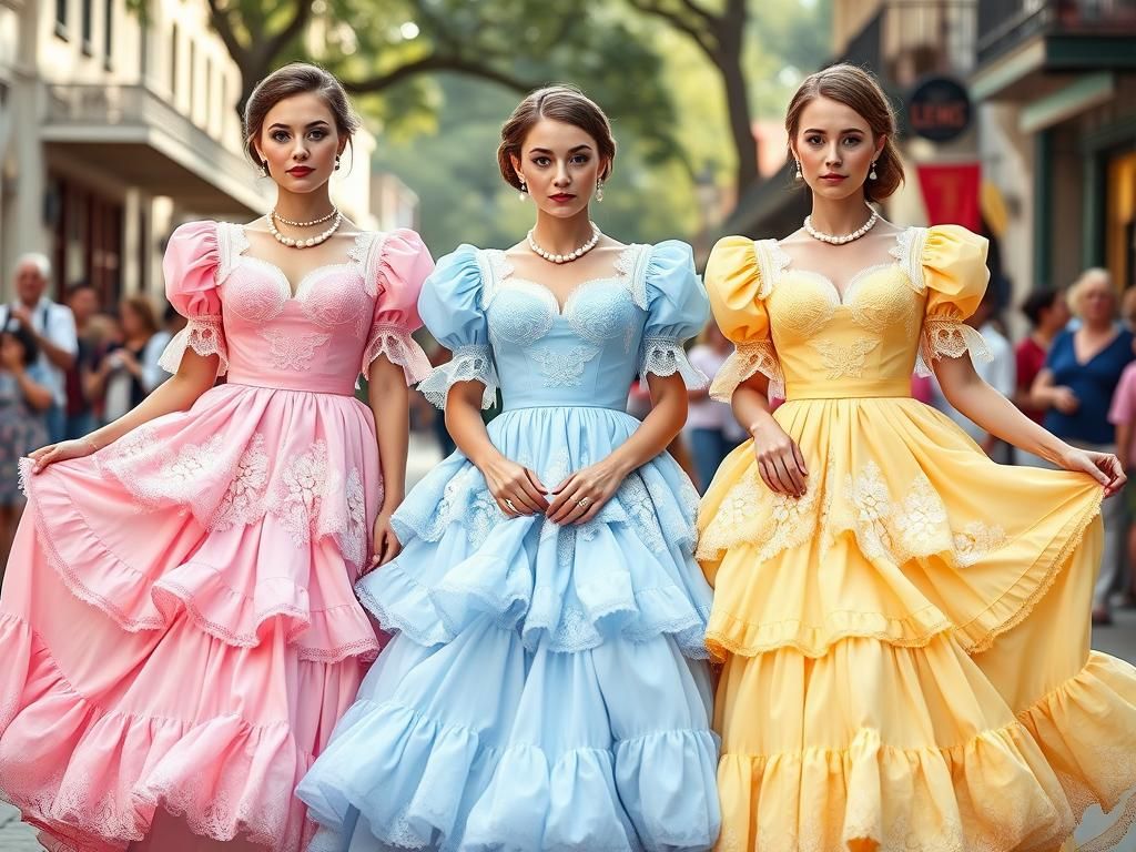 Azalea Trail Maids in New Orleans Parade