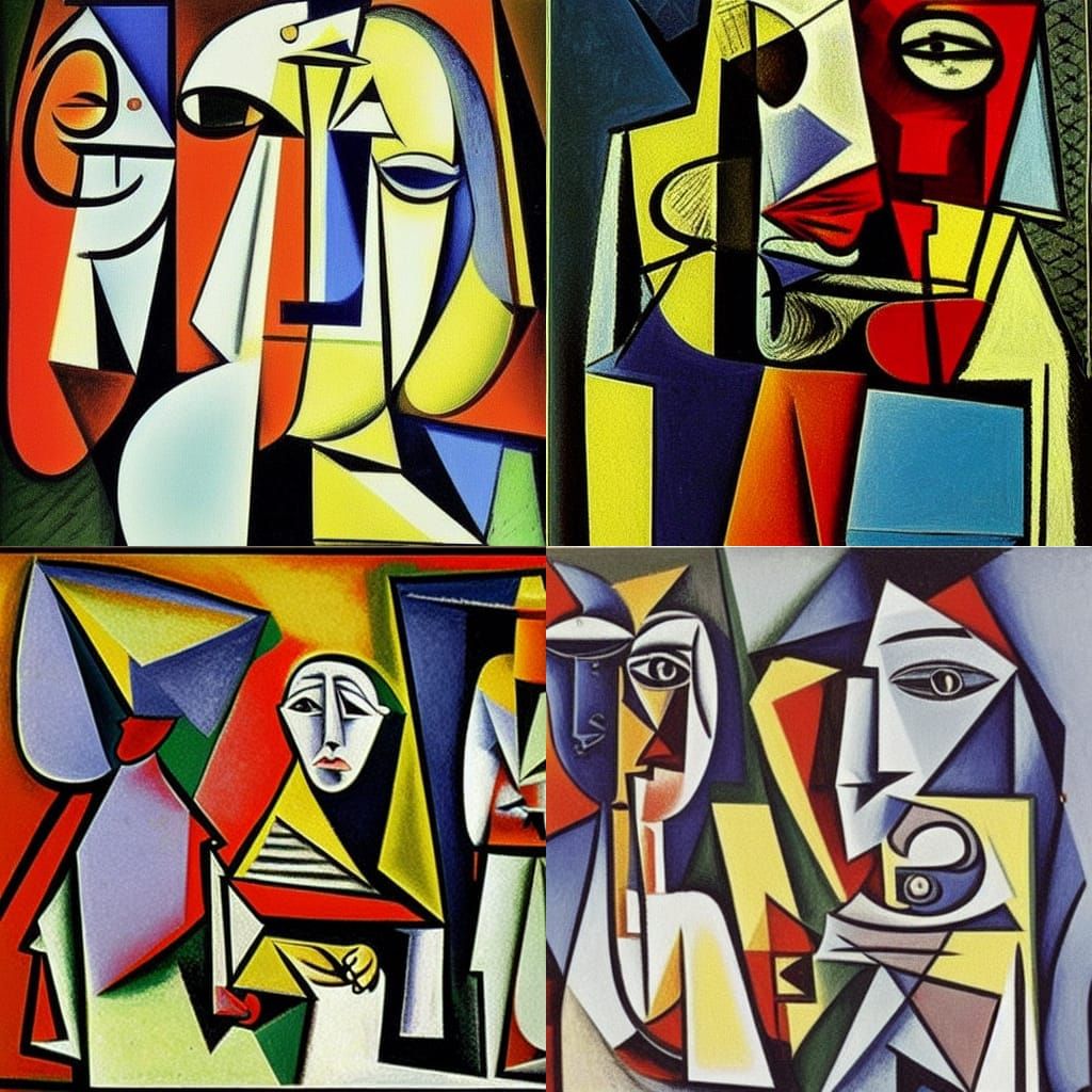 Cubist Composers: A Picasso-Inspired AI Art Piece