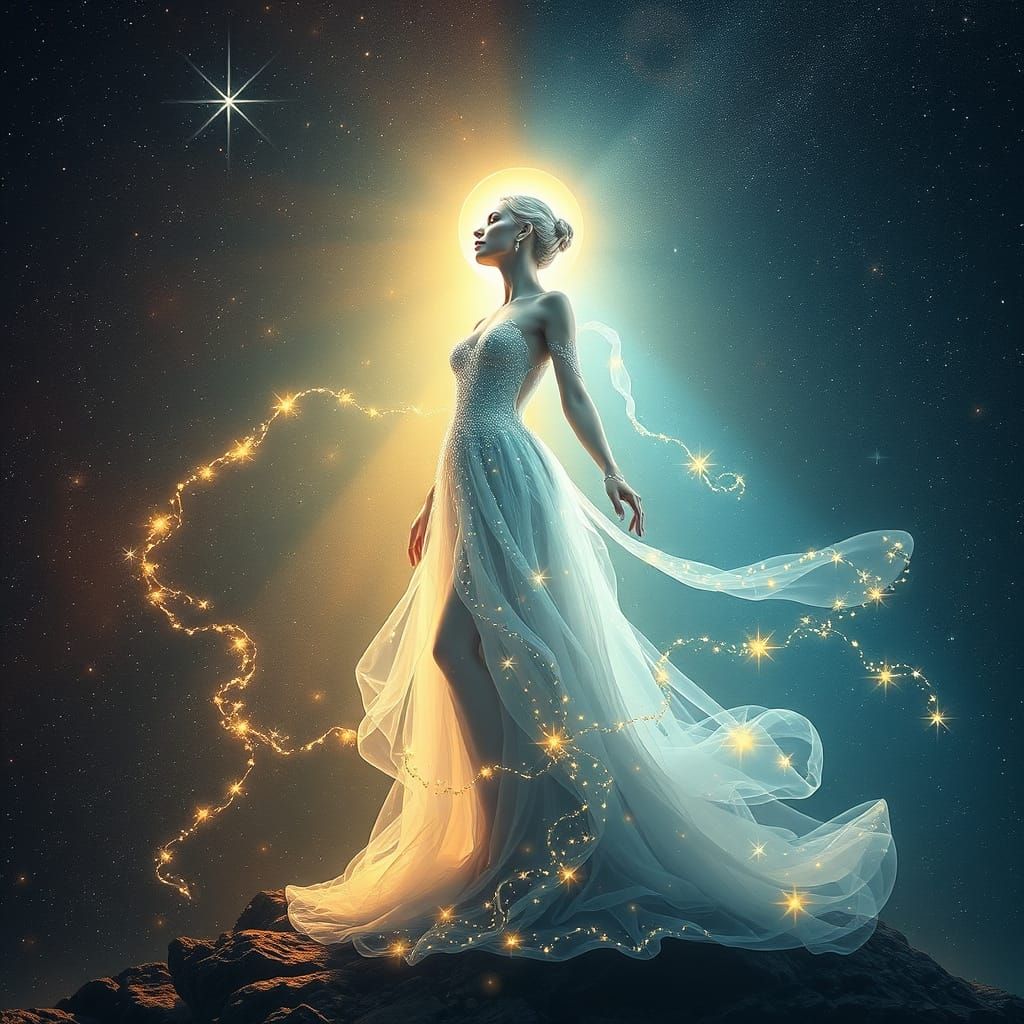 Celestial Goddess Embodying the Universe's Essence