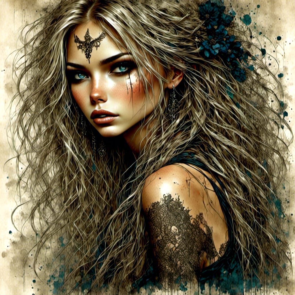 She Devil in Leather and Lace: Dark Fantasy Art