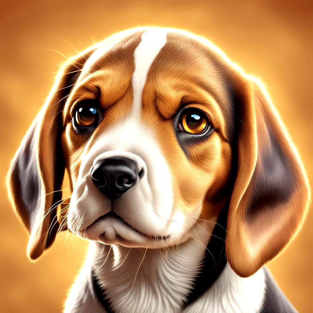 Hyperrealistic Beagle Puppy Portrait in ZBrush Style