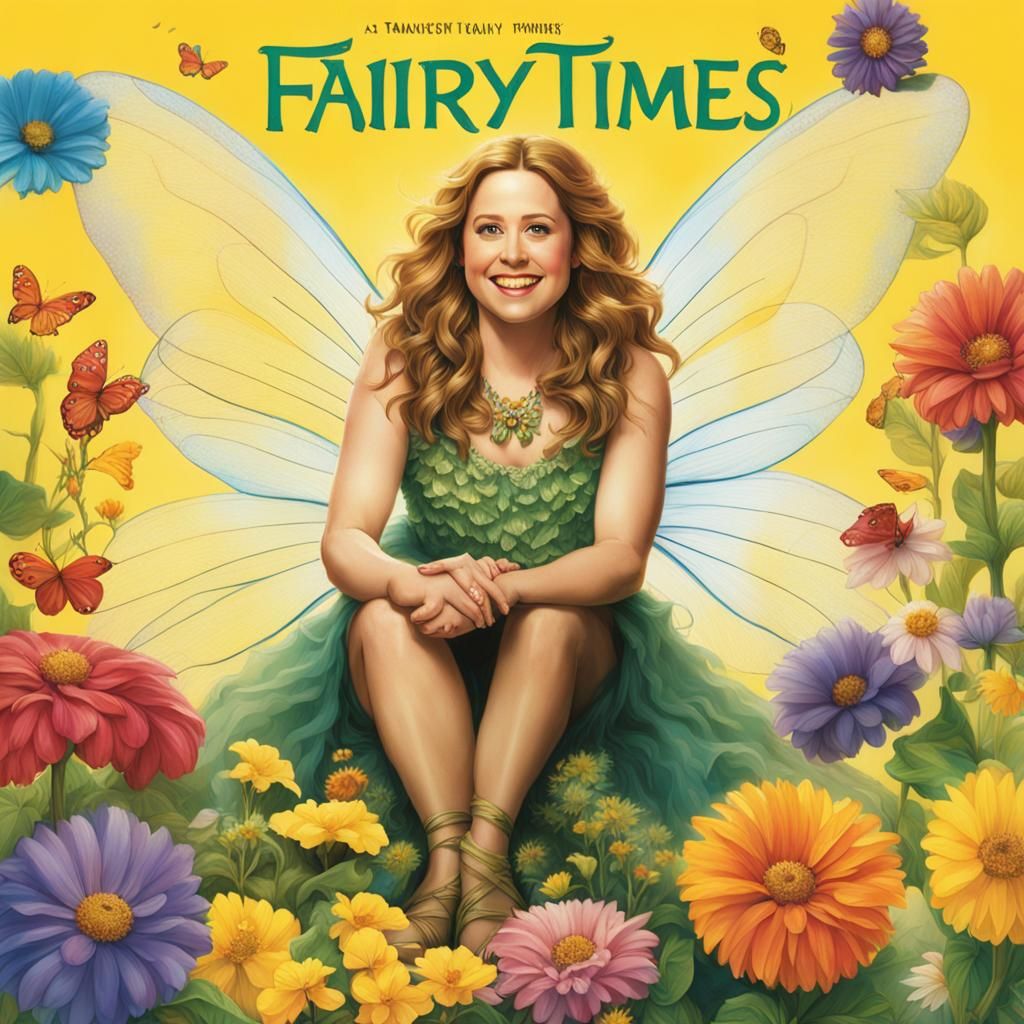Fairy on Flower Magazine Cover Art