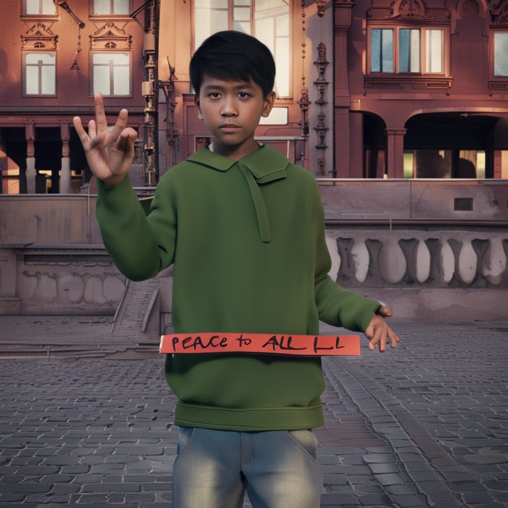 Young Person's Plea: A Matte Painting for Peace