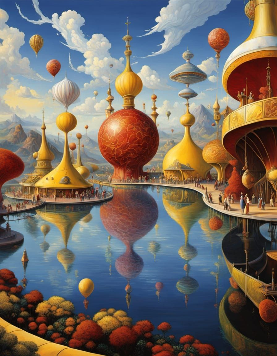 Surreal amusement park