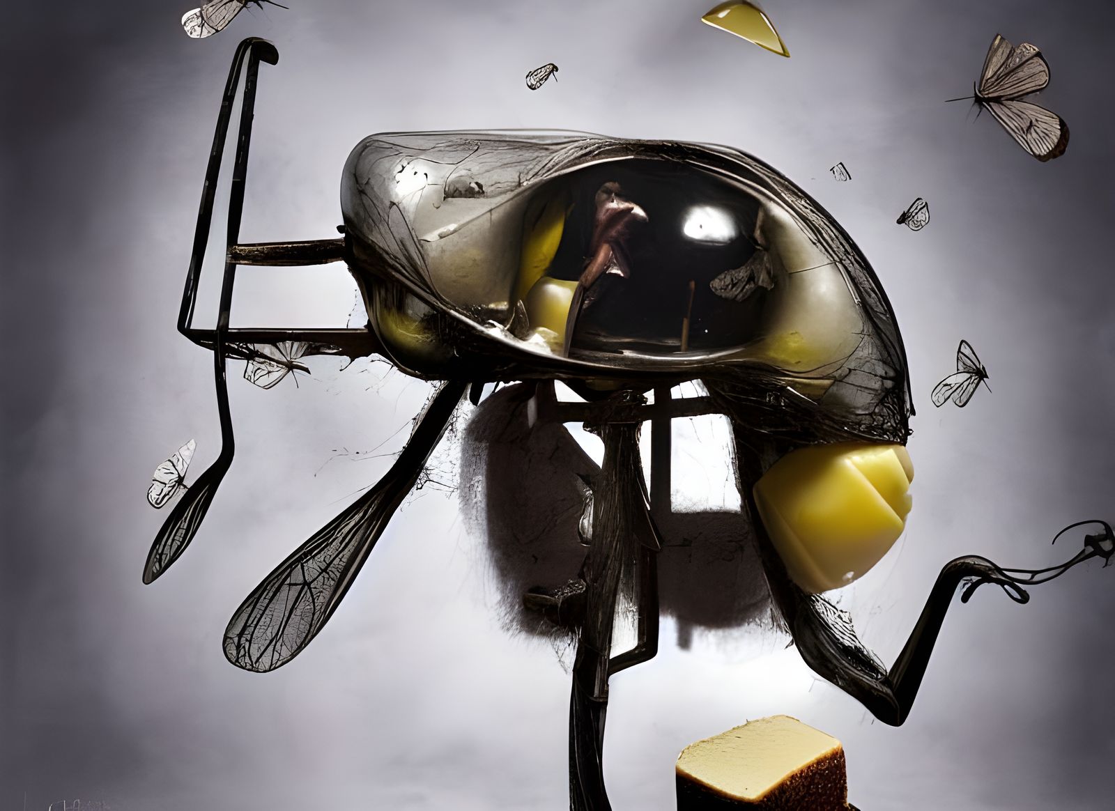 Butter and Fly Still Life: Fine Art Arrangement