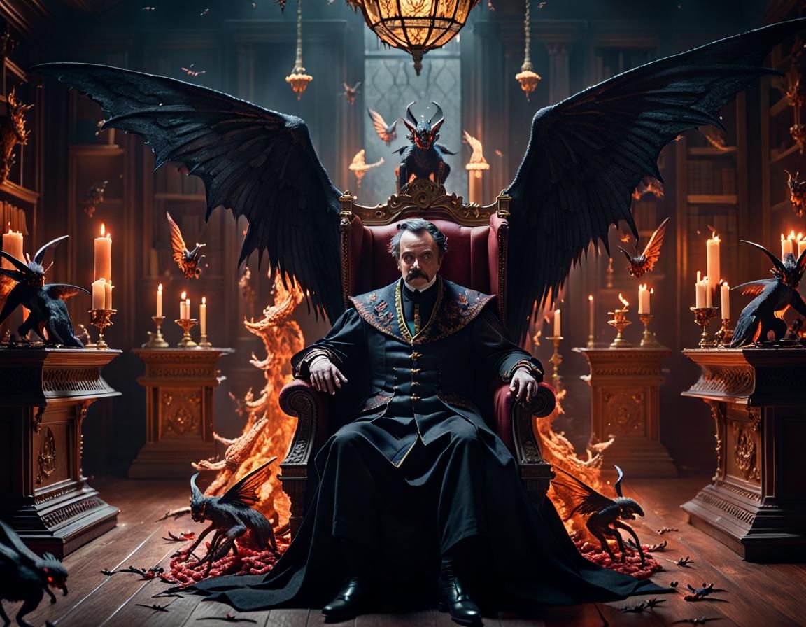 Mephistopheles in Dark Academia Style
