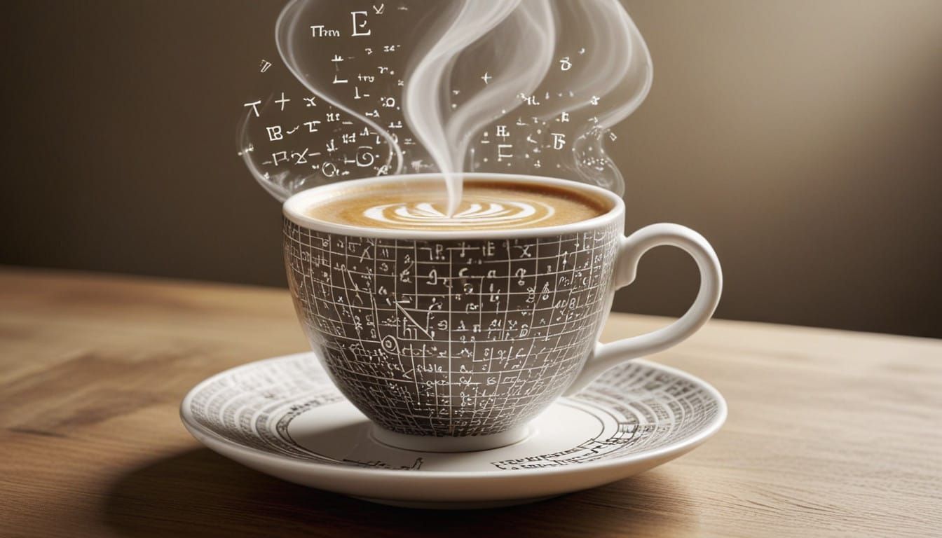Surreal Tea Infused with Mathematical Equations in a Cyberpu...
