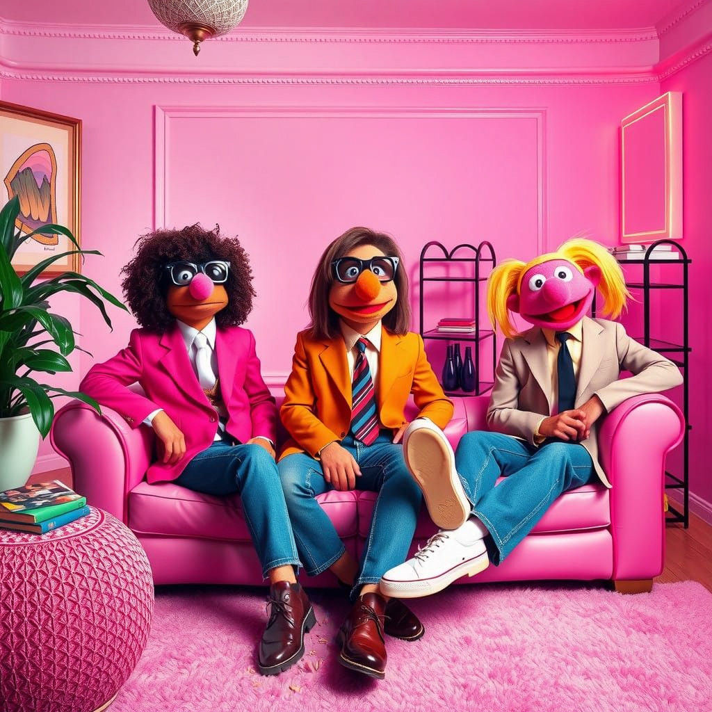 Muppet Brat Pack in 80s Yuppie Style