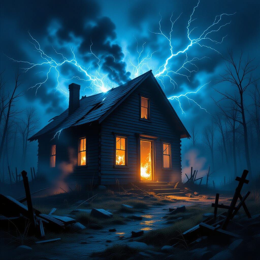 Midnight Cabin Explodes with Electric Energy and Ghosts