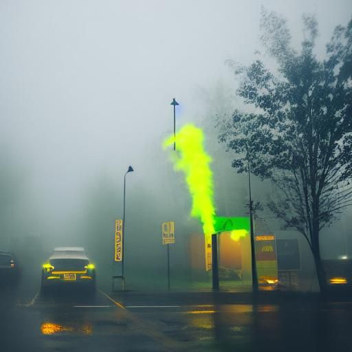 Cyberpunk Cityscape with Giant Lizards in Neon Light