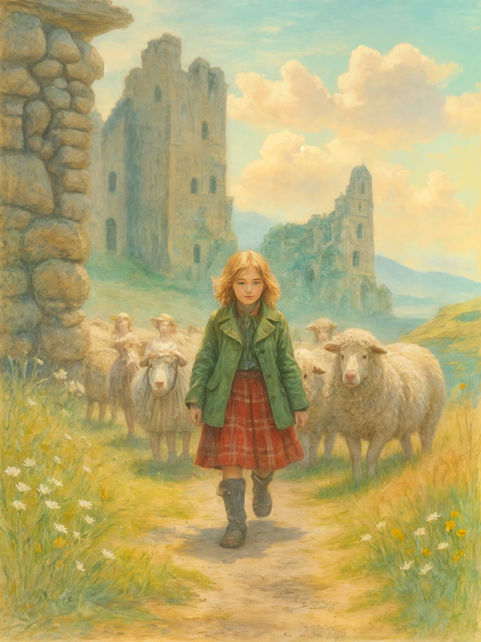 Romantic Pastel Drawing of Ruins in John Constable & Alyssa ...