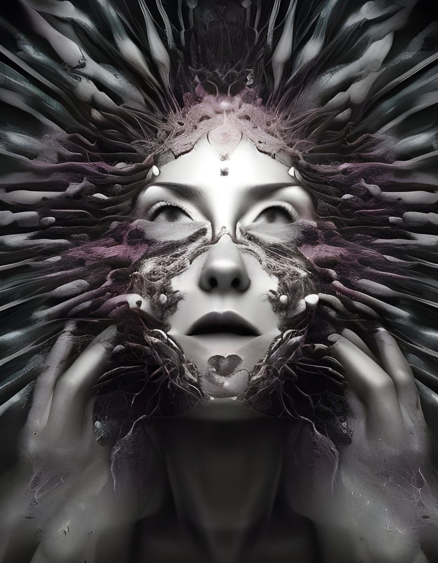 Exploding Demon with Rainbow Tears in 3D