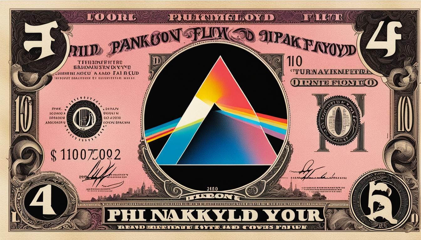 Psychedelic Pink Floyd Inspired Banknote Art