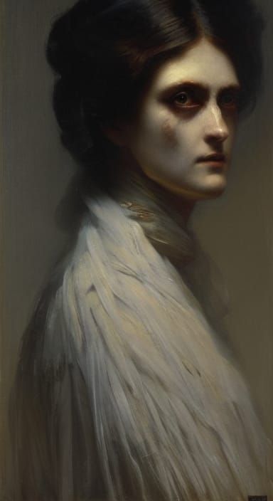 Masked Horror Portrait in Dark Fantasy Style