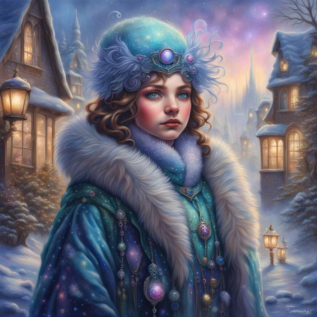 Fairycore Woman with Prismatic Eyes