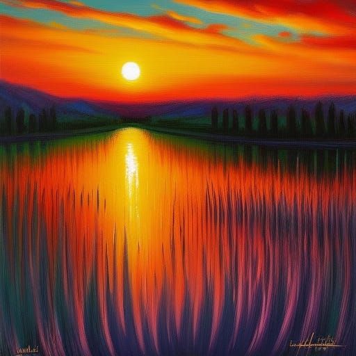 Wheat Field in Gothic Comic Book Art Style