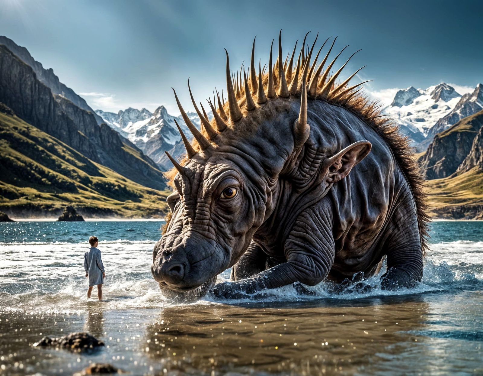 Exotic Aliens Celebrate in Surreal Restaurant Setting