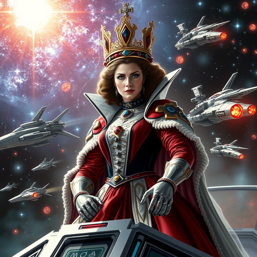 Queen of Hearts Leads Epic Space Battle Fleet