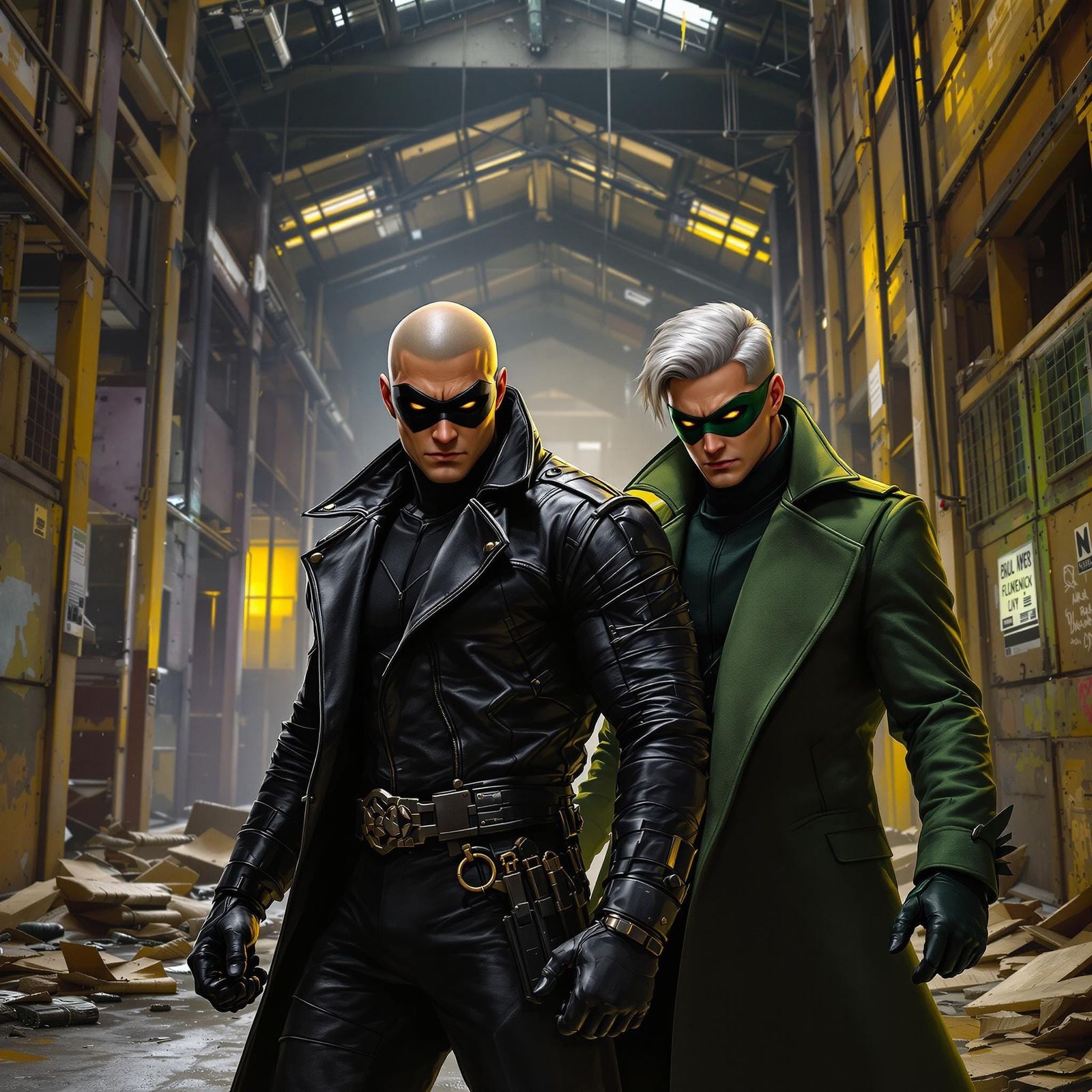 Heroes Enter Warehouse: Hyperrealistic 3D Anime Art