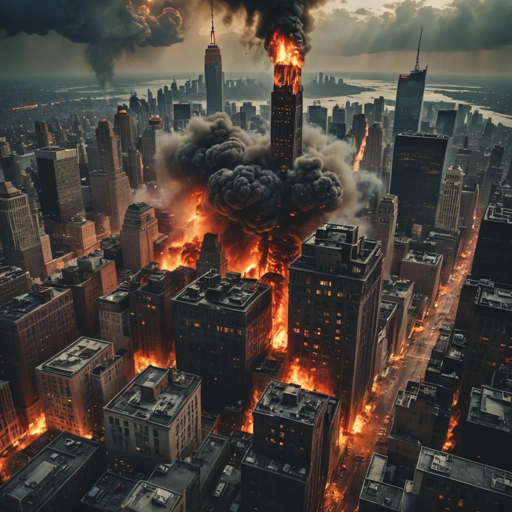 Apocalyptic New York in Cinematic Film Style