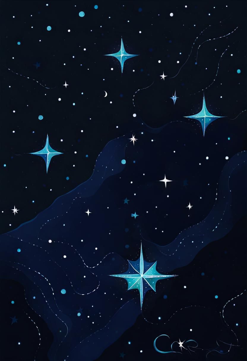 Aboriginal Art Painting of the Southern Cross Constellation