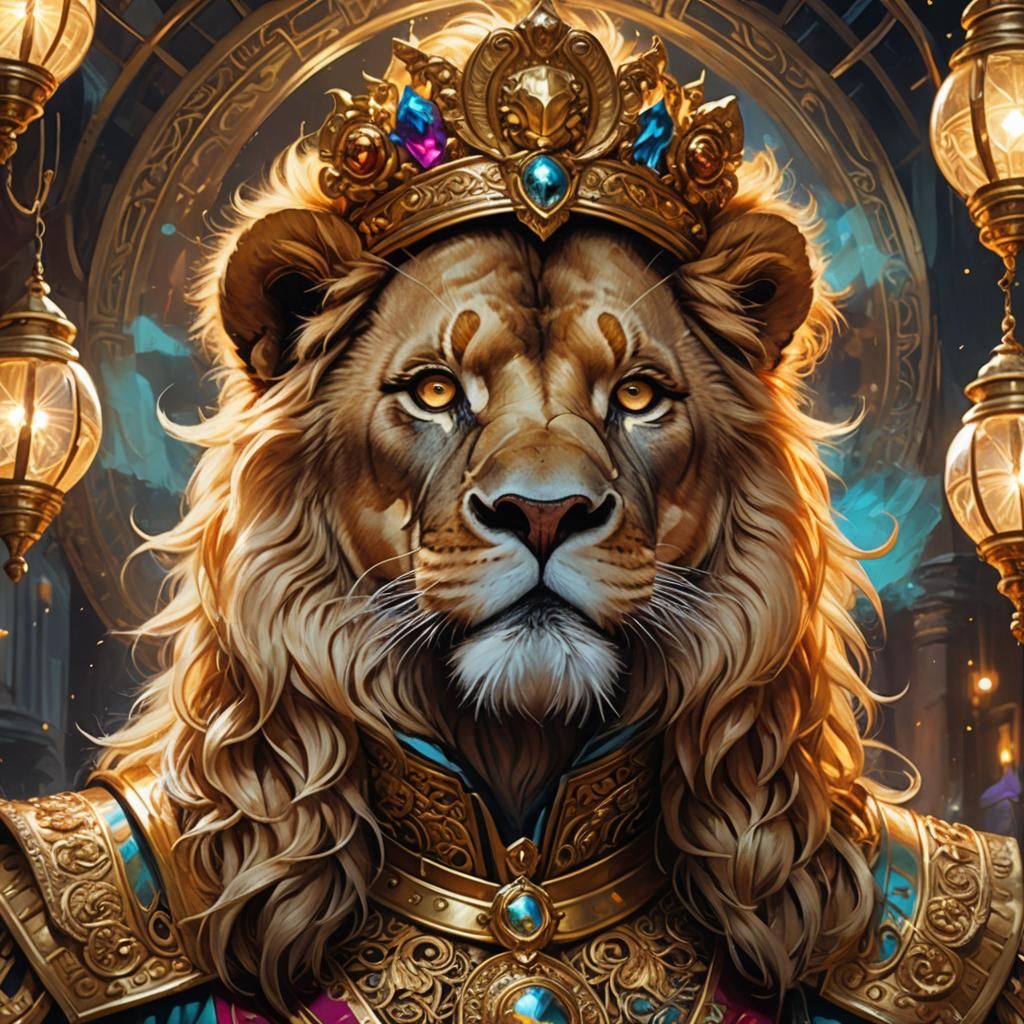 Lion Tamer Portrait in Hyperrealistic Digital Art
