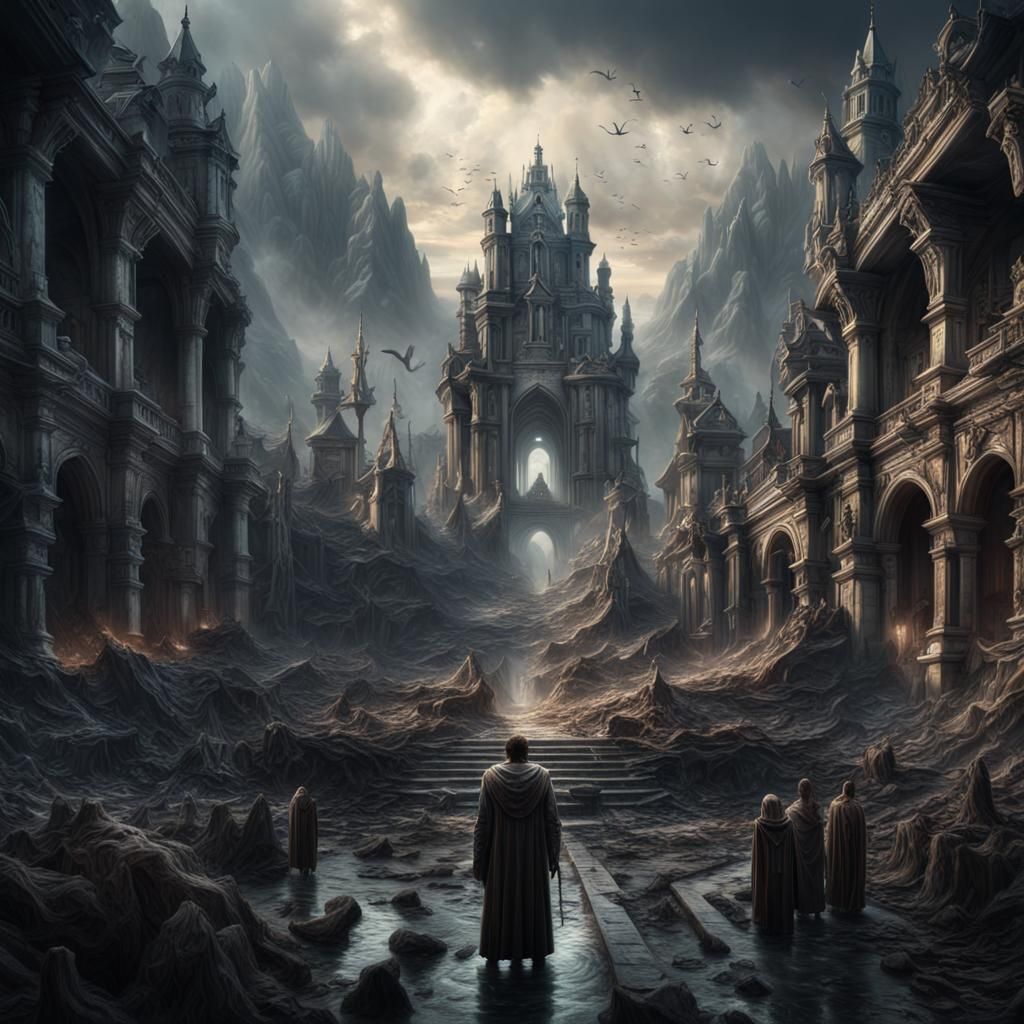 Fantasy Sacrifice: Hyperrealistic Digital Matte Painting