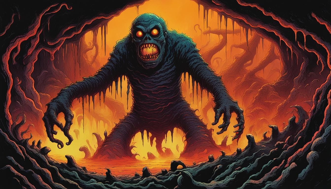 Shadow Monster Emerges from Acid Pit