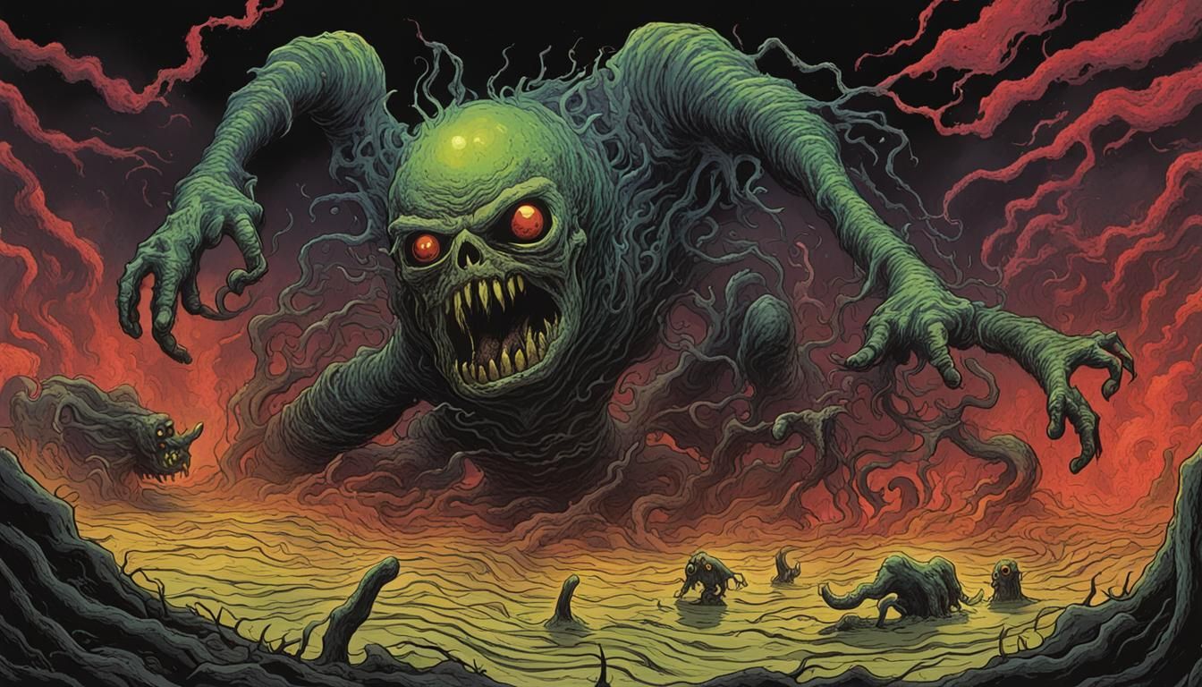 Shadow Monster Emerges from Acid Pit