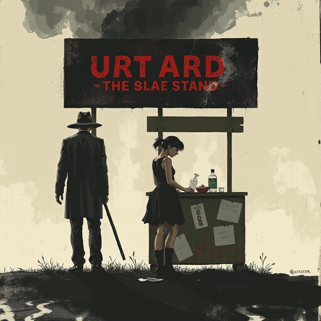 Sinister Man and Hot Dog Stand