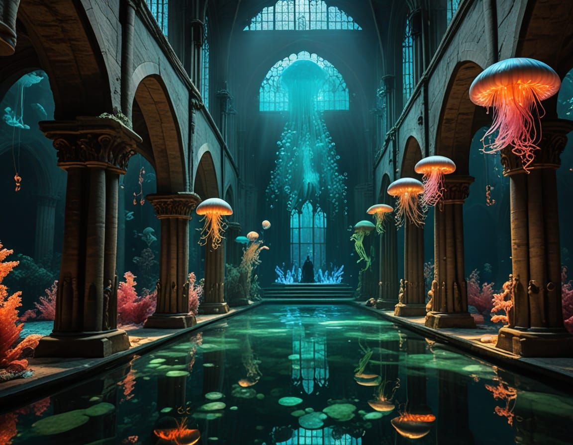 Underwater Masquerade Ball in Sunken Cathedral