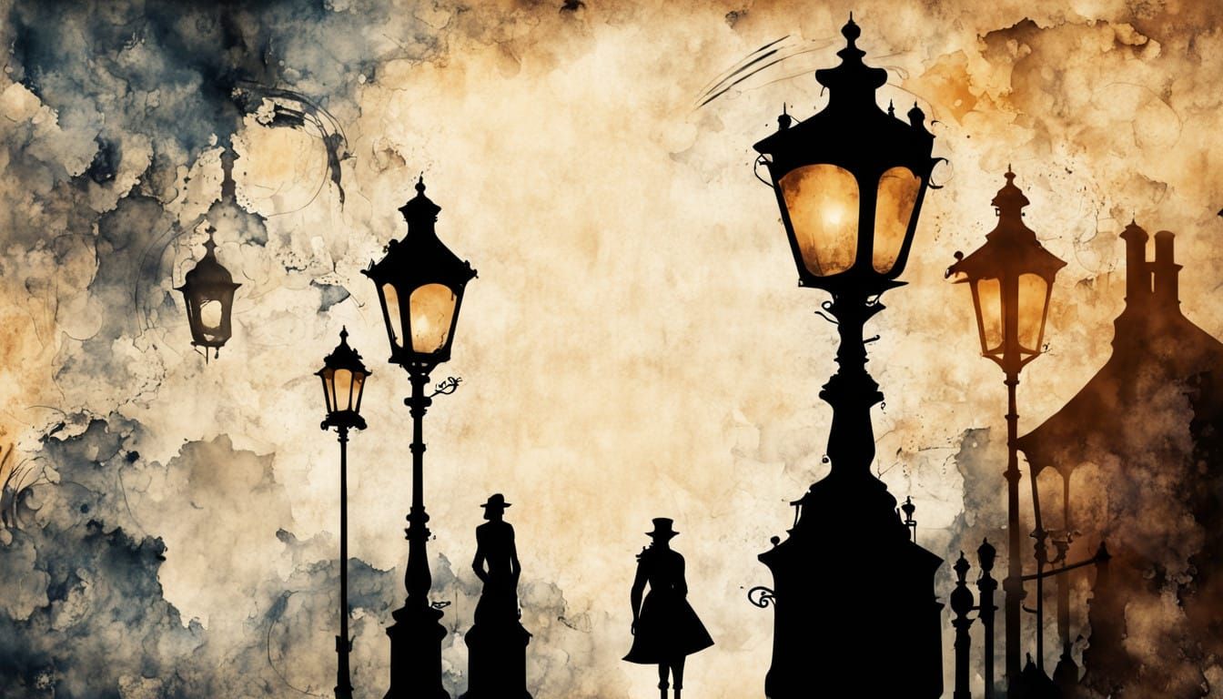 Steampunk Magician Caught in a Vintage Glimpse