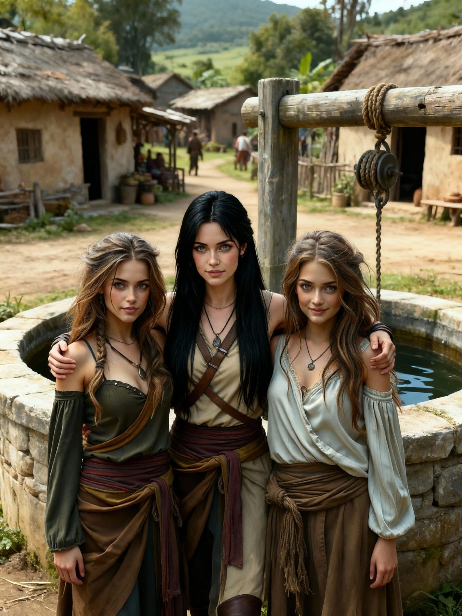 Vinneth and Village Women by the Well