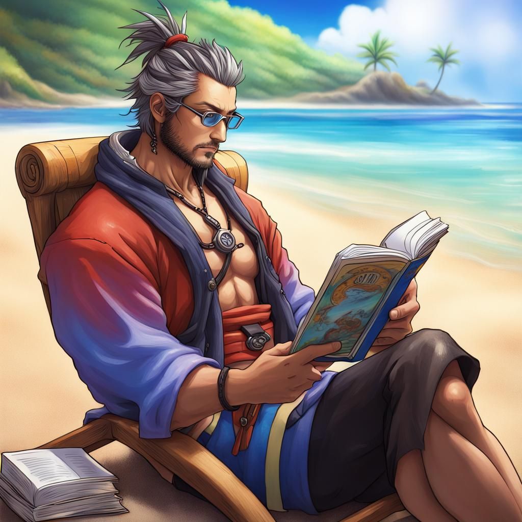 Auron from Final Fantasy X: Hawaiian Vacation