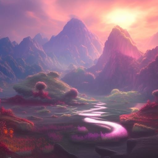 Detailed Pokémon Matte Painting in Deep Color